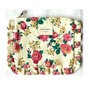 Sezane Floral Cosmetic/Toiletry Pouch